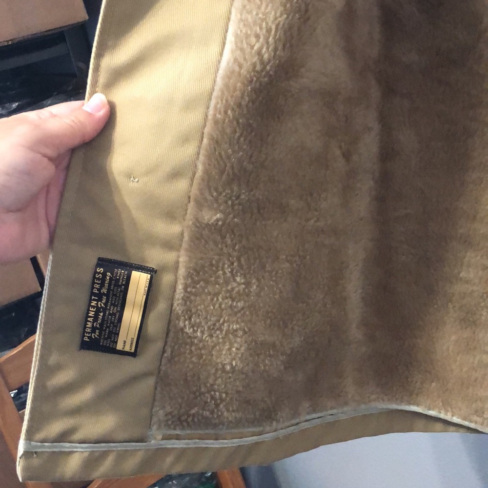 1970s Vintage Cal Craft coat Men's Large L camel tan button front LIKE NEW khaki - Picture 10 of 12